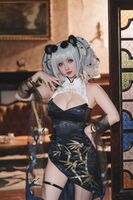 网络美女rioko 凉凉子食铁兽音乐会主题黑色低chest 高开旗袍秀豪milk翘臀诱惑Photo 34P