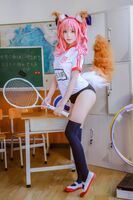 网络美女桜桃喵玉algae mae gymnastics 服主题私房性感内裤配黑丝腿袜秀翘臀美腿诱惑Photo 31P
