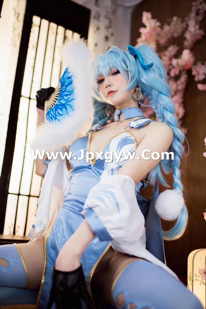 动漫博主阿包也是兔娘女女前线COS 主题私房低chest 高叉旗袍秀豪milk翘臀诱惑Photo 31P 7th image