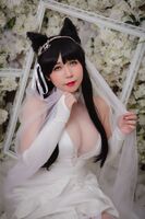 网络美女 UyUy 阿塔戈結婚纱主题性感白薄透結婚纱配蕾丝吊袜秀丰满身材诱惑Photo 32P