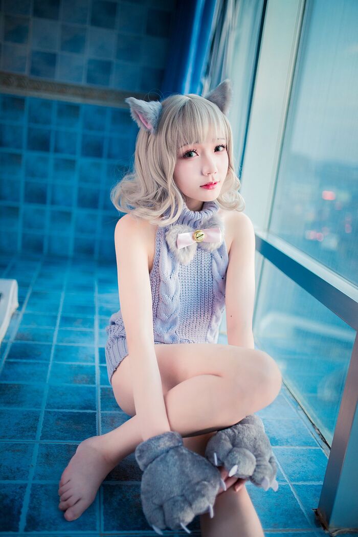 萝莉 Sister Mao Mao Dew Back Hair Clothing Lord 题 Ibo Cat Girl Costume Costume Feeling Dew Back Hair Coat Hide Complete Beauty Body Material Photograph 50P 11th image