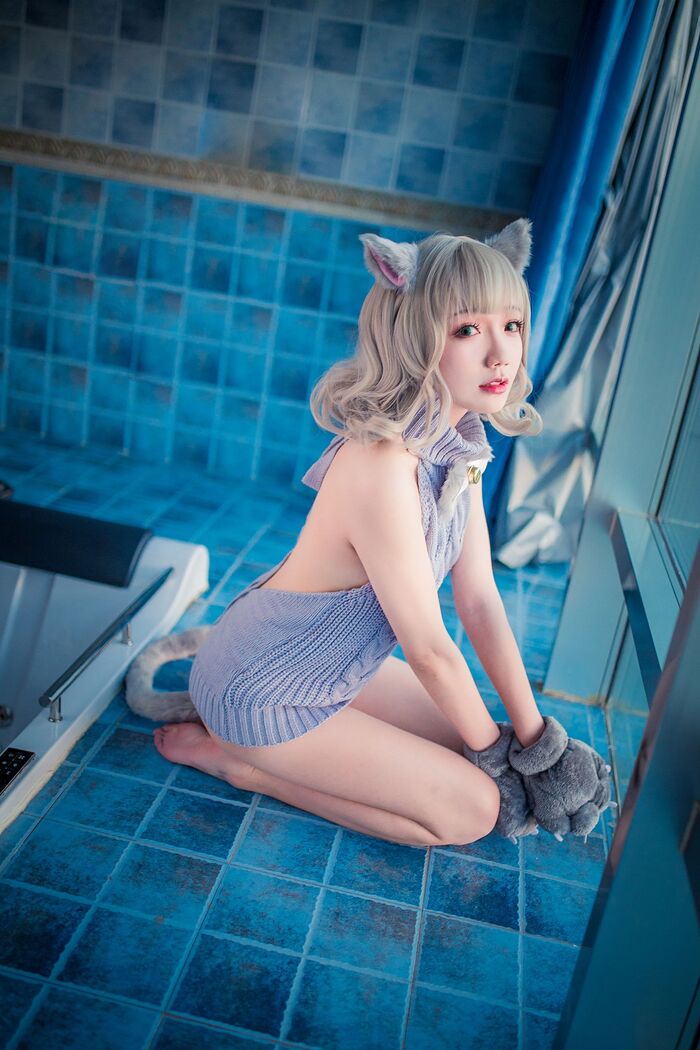 萝莉 Sister Mao Mao Dew Back Hair Clothing Lord 题 Ibo Cat Girl Costume Costume Feeling Dew Back Hair Coat Hide Complete Beauty Body Material Photograph 50P 12th image
