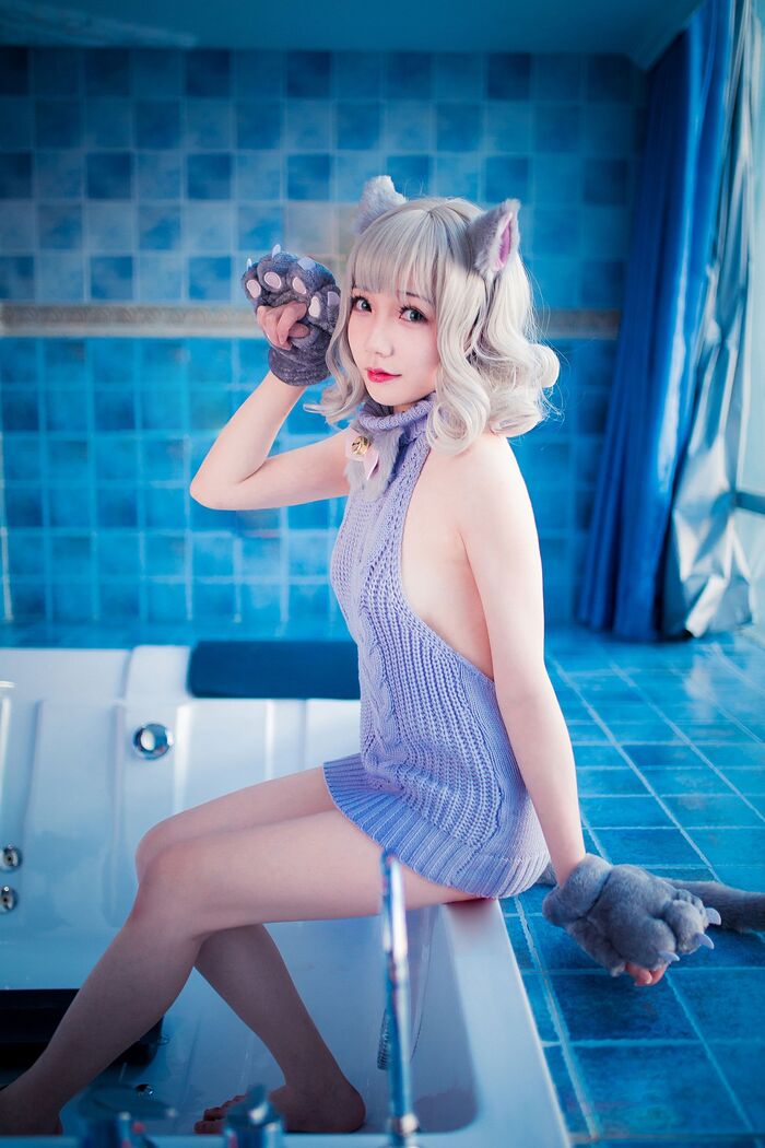 萝莉 Sister Mao Mao Dew Back Hair Clothing Lord 题 Ibo Cat Girl Costume Costume Feeling Dew Back Hair Coat Hide Complete Beauty Body Material Photograph 50P 14th image