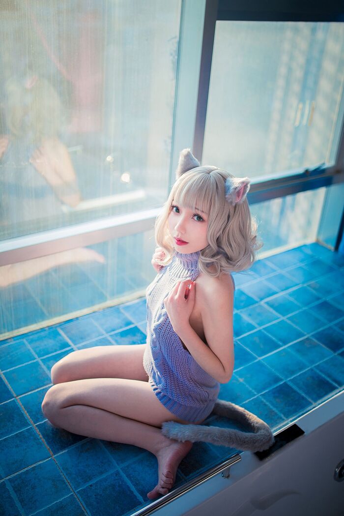 萝莉 Sister Mao Mao Dew Back Hair Clothing Lord 题 Ibo Cat Girl Costume Costume Feeling Dew Back Hair Coat Hide Complete Beauty Body Material Photograph 50P 38th image
