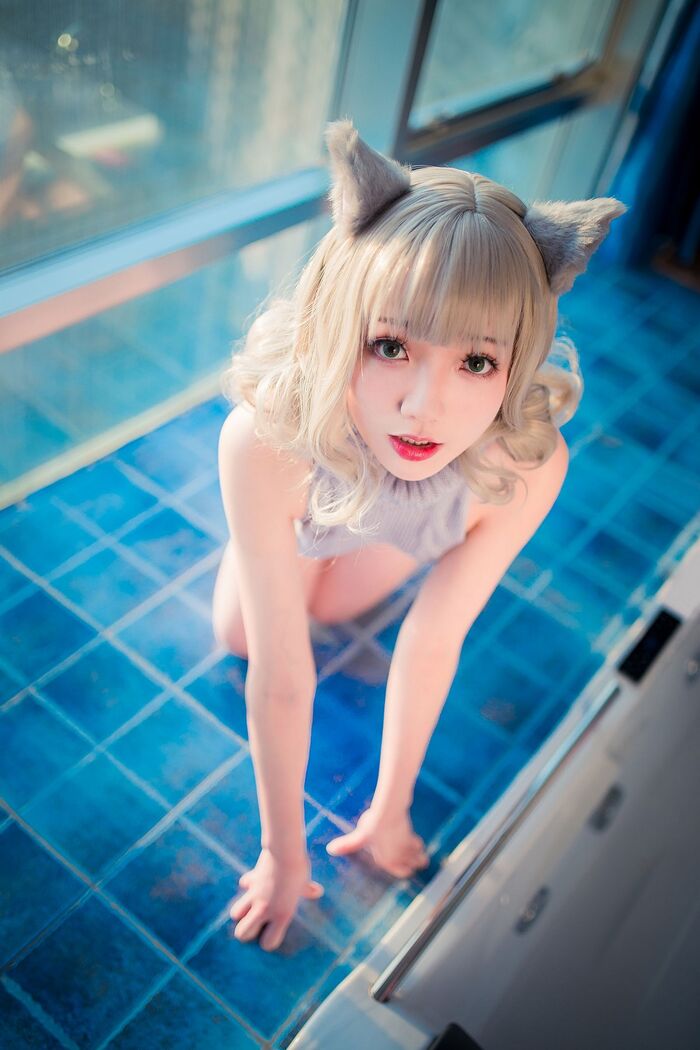 萝莉 Sister Mao Mao Dew Back Hair Clothing Lord 题 Ibo Cat Girl Costume Costume Feeling Dew Back Hair Coat Hide Complete Beauty Body Material Photograph 50P 39th image