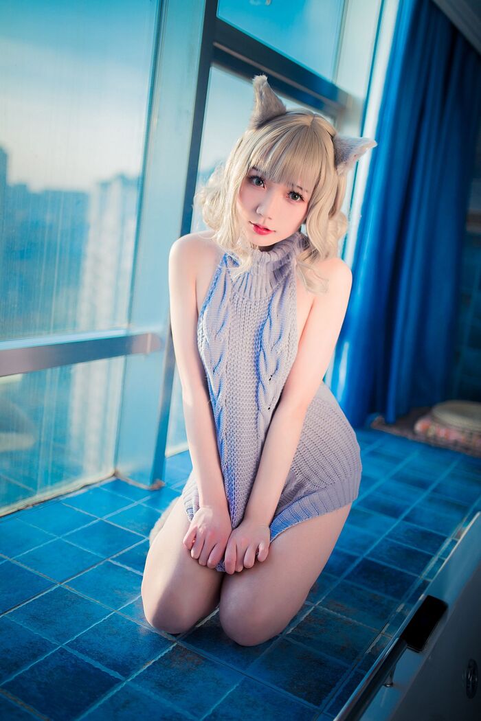 萝莉 Sister Mao Mao Dew Back Hair Clothing Lord 题 Ibo Cat Girl Costume Costume Feeling Dew Back Hair Coat Hide Complete Beauty Body Material Photograph 50P 40th image
