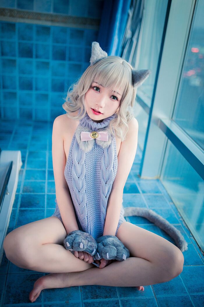 萝莉 Sister Mao Mao Dew Back Hair Clothing Lord 题 Ibo Cat Girl Costume Costume Feeling Dew Back Hair Coat Hide Complete Beauty Body Material Photograph 50P 41th image