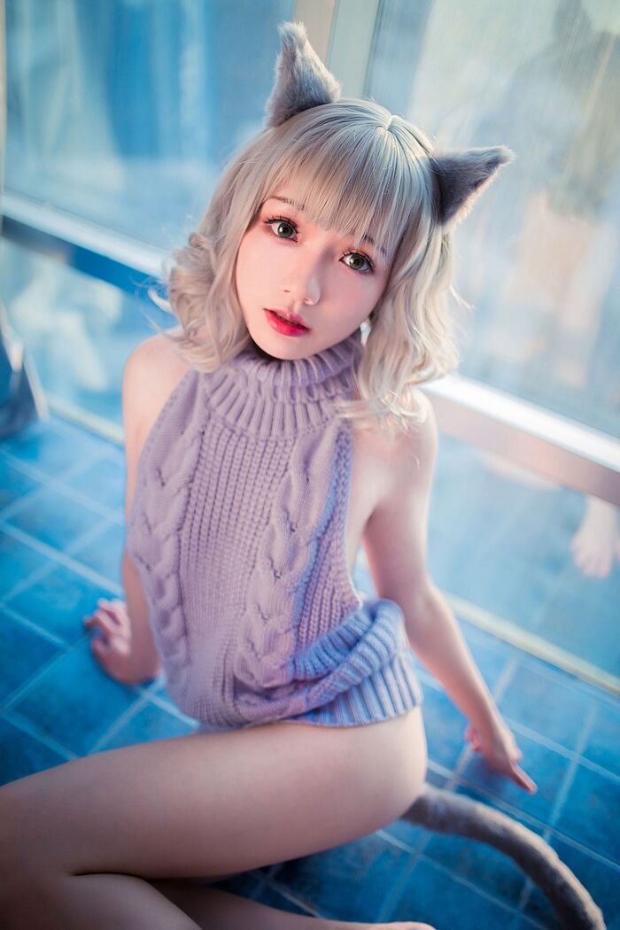 萝莉 Sister Mao Mao Dew Back Hair Clothing Lord 题 Ibo Cat Girl Costume Costume Feeling Dew Back Hair Coat Hide Complete Beauty Body Material Photograph 50P 45th image