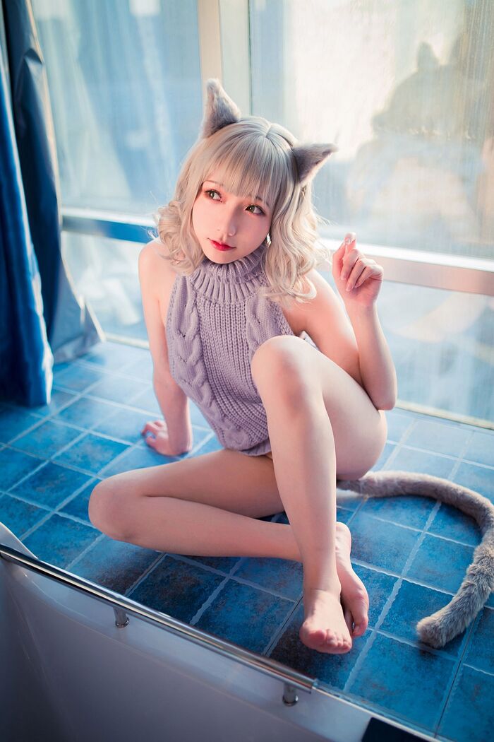 萝莉 Sister Mao Mao Dew Back Hair Clothing Lord 题 Ibo Cat Girl Costume Costume Feeling Dew Back Hair Coat Hide Complete Beauty Body Material Photograph 50P 46th image