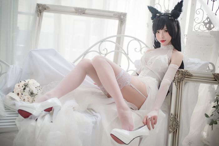 性感尤物清水由野爱宕結婚纱主题白薄透結婚纱配蕾丝吊袜秀豪milk翘臀诱惑Photo 49P 12th image