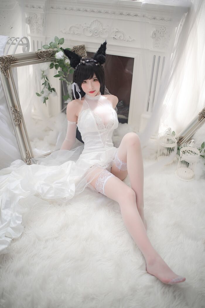 性感尤物清水由野爱宕結婚纱主题白薄透結婚纱配蕾丝吊袜秀豪milk翘臀诱惑Photo 49P 27th image