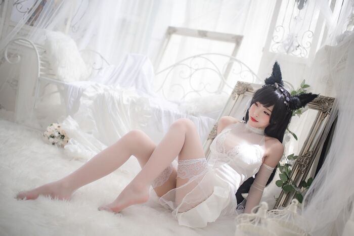 性感尤物清水由野爱宕結婚纱主题白薄透結婚纱配蕾丝吊袜秀豪milk翘臀诱惑Photo 49P 28th image