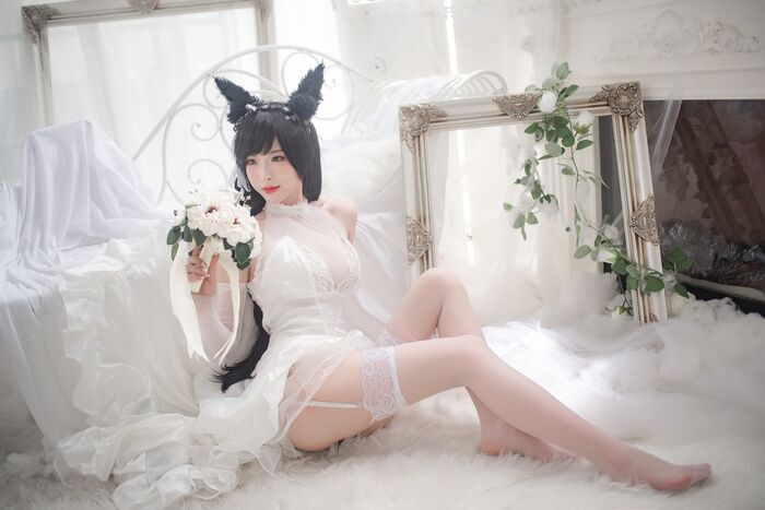 性感尤物清水由野爱宕結婚纱主题白薄透結婚纱配蕾丝吊袜秀豪milk翘臀诱惑Photo 49P 32th image