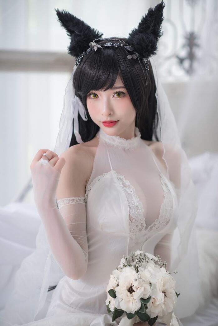 性感尤物清水由野爱宕結婚纱主题白薄透結婚纱配蕾丝吊袜秀豪milk翘臀诱惑Photo 49P 9th image