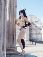 Weibo sister child 麻花麻花酱伊什塔尔主题户外性感游戏服饰秀全美身材迷人诱惑Photo 31P