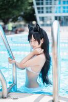 阳光美女萌芽儿o0爱宕泳装主题户外白比基尼秀完美身材迷人诱惑Photo 30P