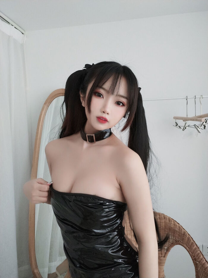 白嫩美女鬼獣瑶黑色胶衣主题私房性情趣内衣秀丰milk肥臀极致诱惑Photo 30P 6th image