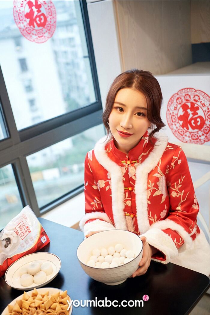 [YouMi likelihood] Vol.656_ Goddess 绯月樱元宵节福利私房vacuum服饰配丁字裤秀翘臀诱惑Photo 30P 2th image