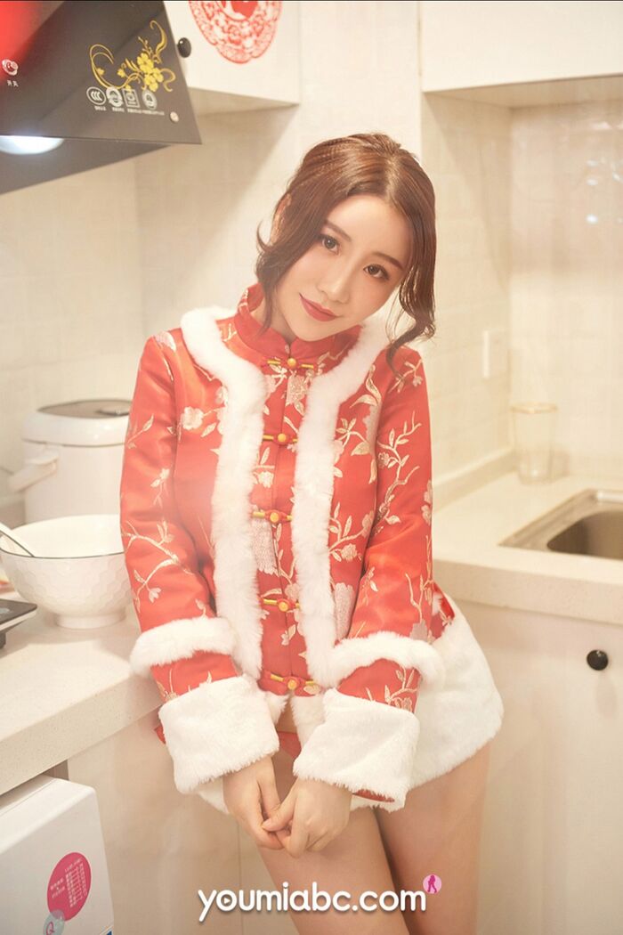 [YouMi likelihood] Vol.656_ Goddess 绯月樱元宵节福利私房vacuum服饰配丁字裤秀翘臀诱惑Photo 30P 4th image