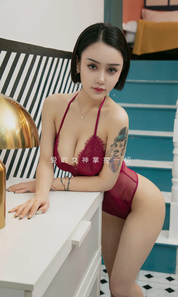 [Ugirls 爱尤物] No.1555_嫩模陆梓琪私房红色蕾丝高叉连体衣秀火辣身材诱惑Photo 31P 2th image